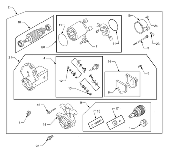 Starter Diagram and Parts List for 7304 54AD741100-54AT741100-54BD741100-54BT741100 Cub Cadet Lawn Tractor